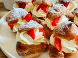 Choux à la chantilly et fraises