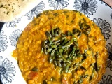 Dahl de lentilles corail aux épinards