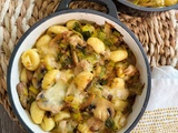 Gratin de gnocchi aux légumes et munster