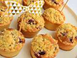 Muffins crumble aux framboises