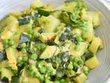 Poêlée de légumes verts au fromage