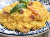 Risotto au jambon cru et mimolette