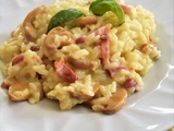 Risotto champignons lardons