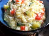 Risotto courgette poivron