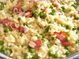 Risotto petits pois jambon