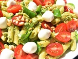 Salade de pâtes italienne, au pesto de basilic