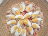 Salade de riz au thon et surimi