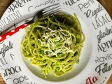 Spaghetti au pesto de petits pois et menthe