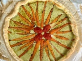 Tarte aux carottes nouvelles et pesto