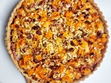 Tarte butternut, lardons, fromage et noisettes