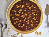 Tarte chocolat caramel cacahuètes caramélisées