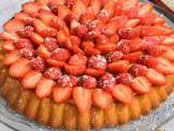 Tarte génoise aux fraises