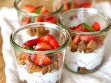 Verrines skyr fraise spéculoos