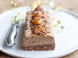 Bûche la plus facile du monde {marrons et chocolat, vegan, sans gluten, sans cuisson !}