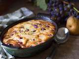 Clafoutis aux poires et raisins {sans gluten}