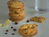 Cookies au chocolat blanc et cranberries