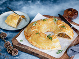 Couronne de Noël aux champignons, légumes racines et lentilles