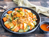 Couscous aux légumes et à l’agneau