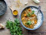 Dhal de lentilles vertes à la courge