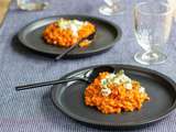 Risotto d’orge tomaté à la feta marinée façon Ottolenghi {ig bas !}