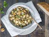 Salade de lentilles au céleri, menthe et noix