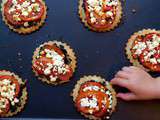 Tartelettes tapenade, tomates, fêta