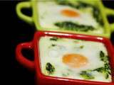 Oeufs cocotte aux épinards {Recette zone / Ronde interblog}