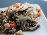 Riz sauvage au thym et aux champignons