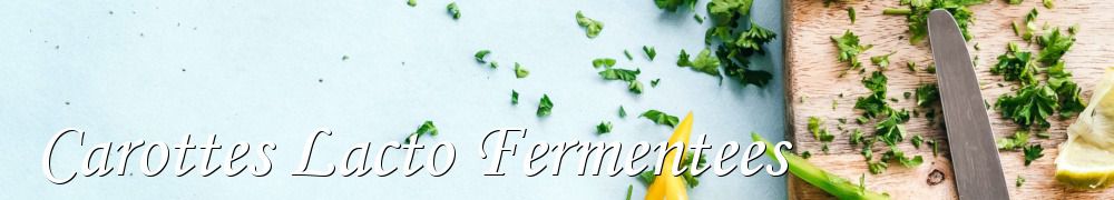 Recettes de Carottes Lacto Fermentees